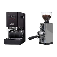Gaggia Classic E24, černá + Eureka Mignon Libra 65 All Purpose, CR chrome