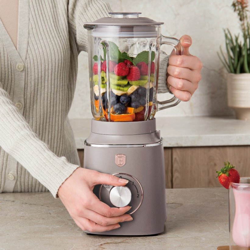 BERLINGERHAUS Stolní mixér se skleněnou nádobou 1,5 L 1000 W Taupe Collection