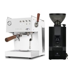 Ascaso Steel DUO PID PLUS, White&Wood + Eureka Mignon Manuale, BL black