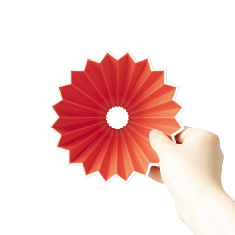 Origami keramický dripper M červený