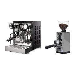 Rocket Espresso Appartamento TCA, black/black + Eureka Mignon Libra 65 All Purpose, CR chrome