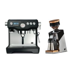Kávovar Sage BES920BTR Black + Eureka Mignon Single Dose PRO, Chrome & Oak