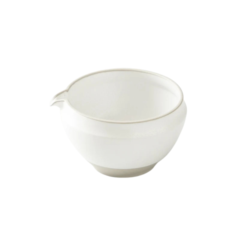 Origami Kataguchi miska na čaj bílá/béžová