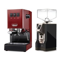 Gaggia Classic E24, červená + Eureka Mignon Specialita, CR Black