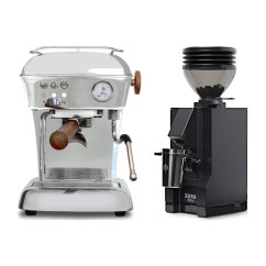Ascaso DREAM PID leštěný hliník + Eureka Mignon Zero 55s Black