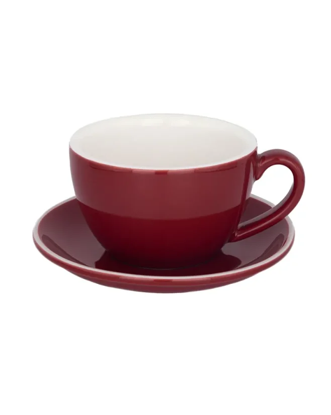 Epic šálek+podšálek 230 ml červený 6 ks