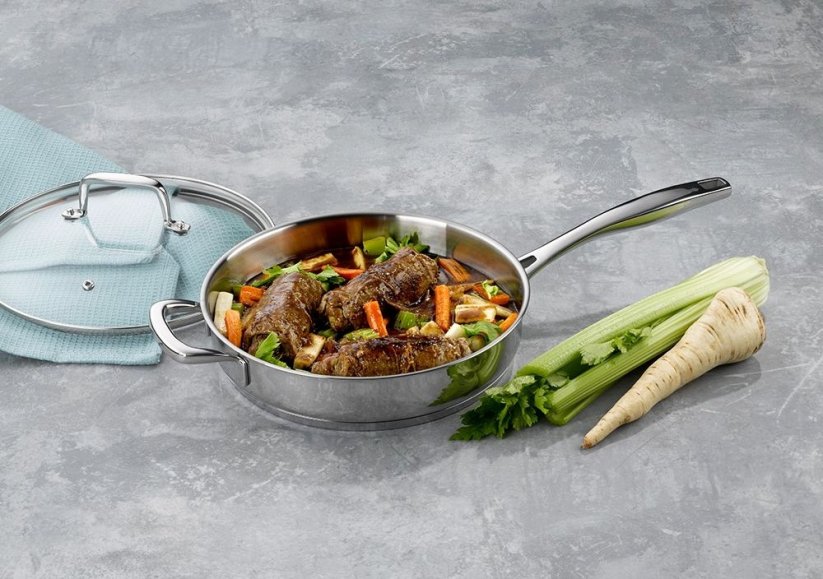 KELA Pánev s poklicí nerez 18/10 FLAVORIA 24 cm