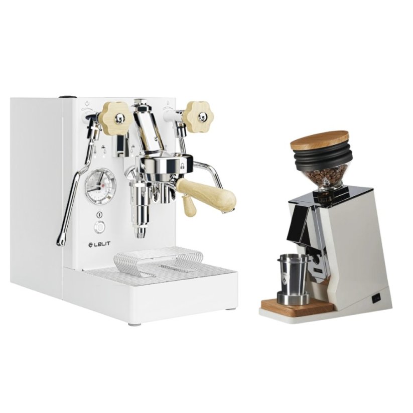 Lelit Mara PL62X V2 white + Eureka Mignon Single Dose, White & Oak