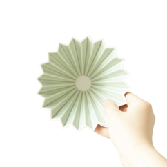 Origami keramický dripper M matně zelený