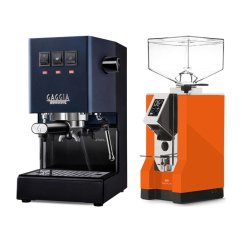 Gaggia Classic E24, modrá + Eureka Mignon Specialita, CR Orange