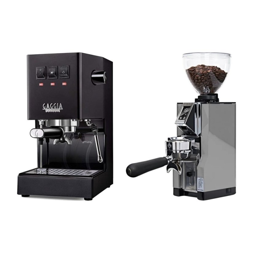 Gaggia Classic E24, černá + Eureka Mignon Libra 65 All Purpose, CR chrome