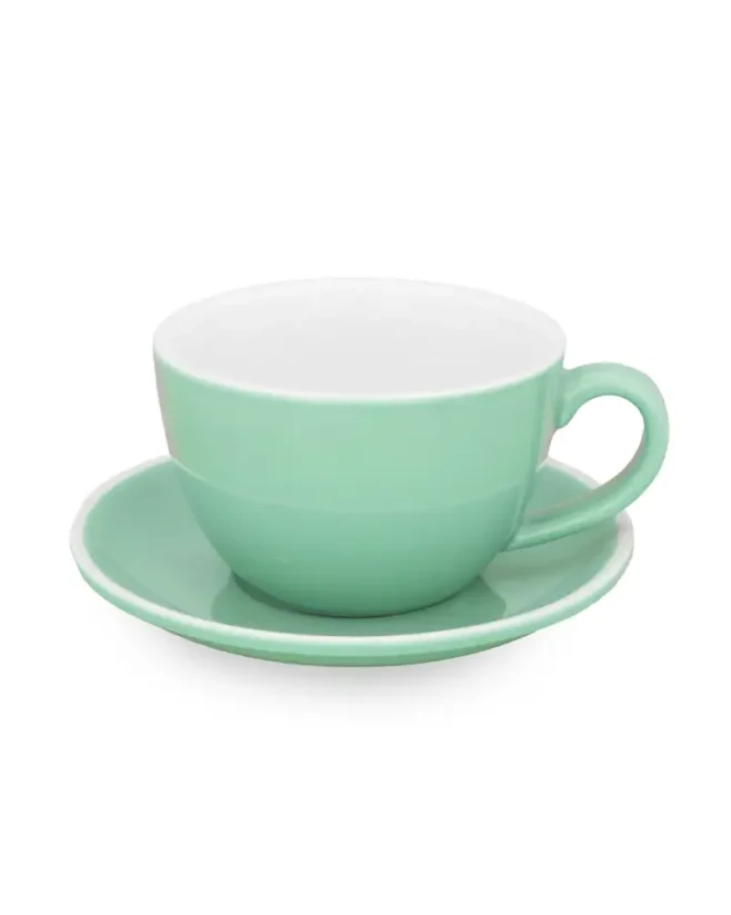 Epic šálek+podšálek 230 ml zelený 6 ks