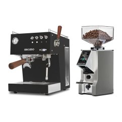 Ascaso Steel DUO PID PLUS, Black&Wood + Eureka Mignon Specialita Smart, CR Chrome