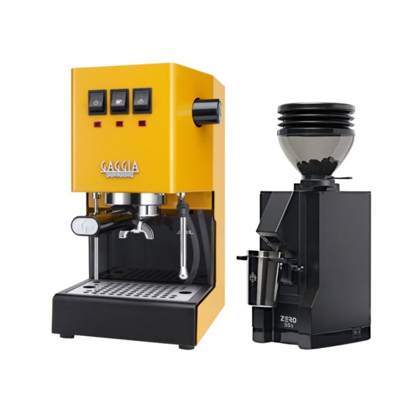 Gaggia Classic E24, oranžová + Eureka Mignon Zero 55s Black