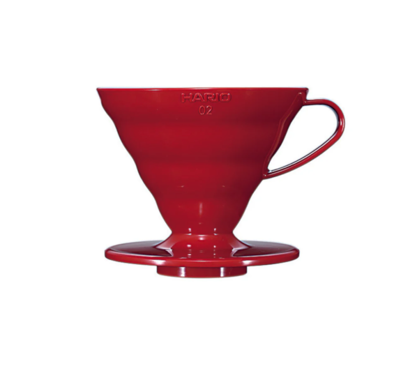 Hario keramický dripper na kávu V60-02 červený