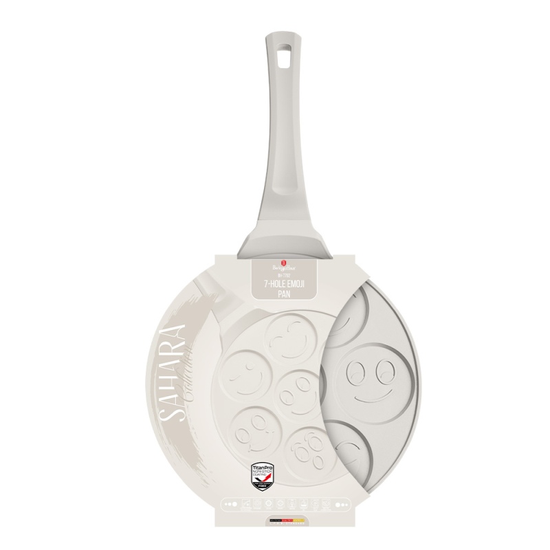 BERLINGERHAUS Lívanečník s titanovým povrchem Smajlíci 26 cm Sahara Collection