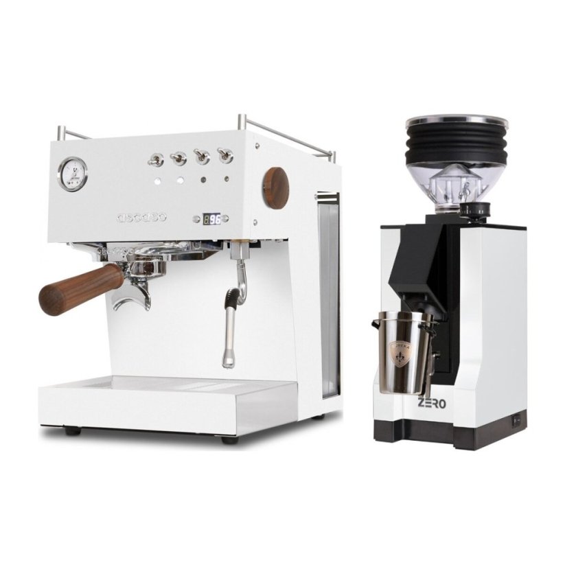 Ascaso Steel Uno PID white + Eureka Mignon Zero, BL white