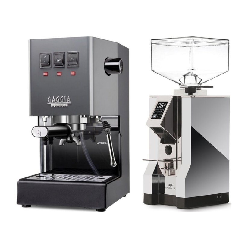 Gaggia Classic E24, šedá + Eureka Mignon Specialita, CR Chrome