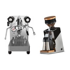 Lelit Mara PL62X X3 Stainless Steel + Eureka Mignon Single Dose PRO, Chrome & Oak