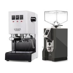Gaggia Classic E24, bílá + Eureka Mignon Specialita, CR Anthracite