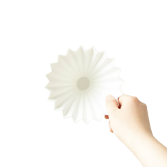 Origami keramický dripper S bílý