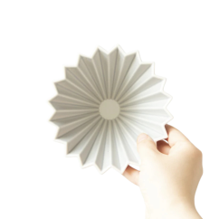 Origami keramický dripper M matně šedý