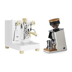 LELIT Bianca V3 PL162T white + Eureka Mignon Single Dose, White & Oak