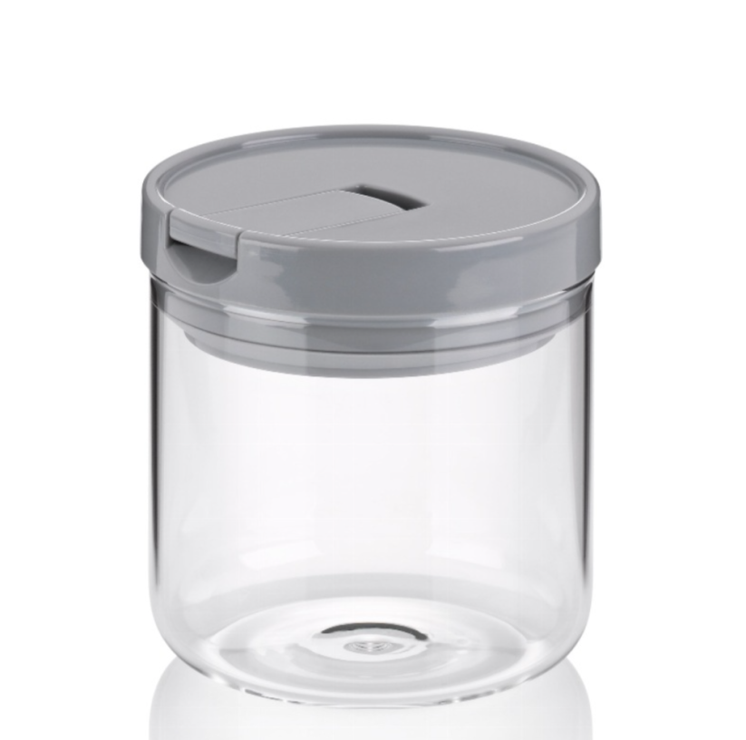 KELA Dóza ARIK skleněná šedá 0,6 l