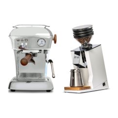 Ascaso DREAM PID leštěný hliník + Eureka Mignon Zero 65 Speedy ALL PURPOSE white