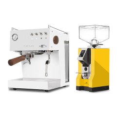 Ascaso Steel Uno PID white + Eureka Mignon Specialita, CR Yellow