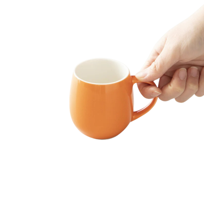 Origami Barrel AromaCup porcelánový hrnček 210 ml oranžový