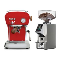 Ascaso DREAM PID Love Red + Eureka Mignon Specialita Smart, CR Chrome