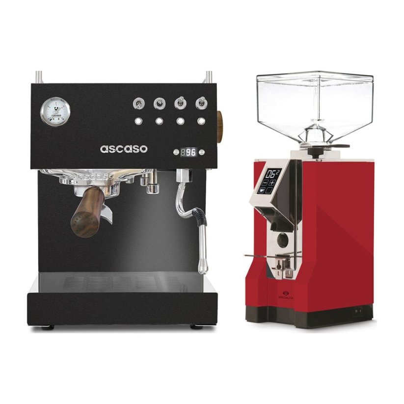 Ascaso Steel DUO PID Black + Eureka Mignon Specialita, CR Ferrari red