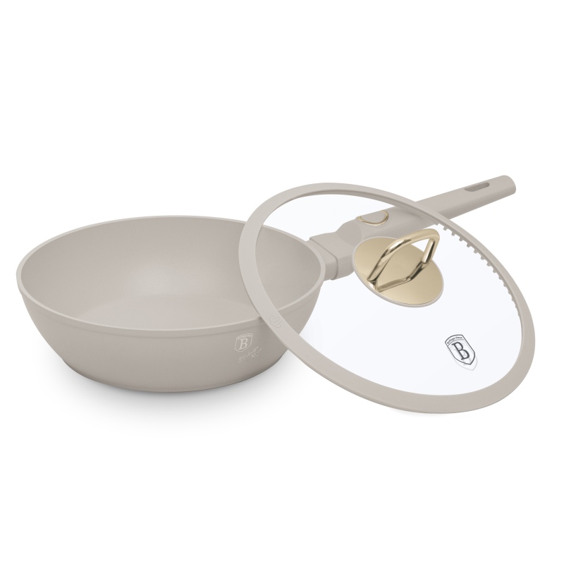 BERLINGERHAUS Pánev hluboká s titanovým povrchem a poklicí 24 cm Sahara Collection