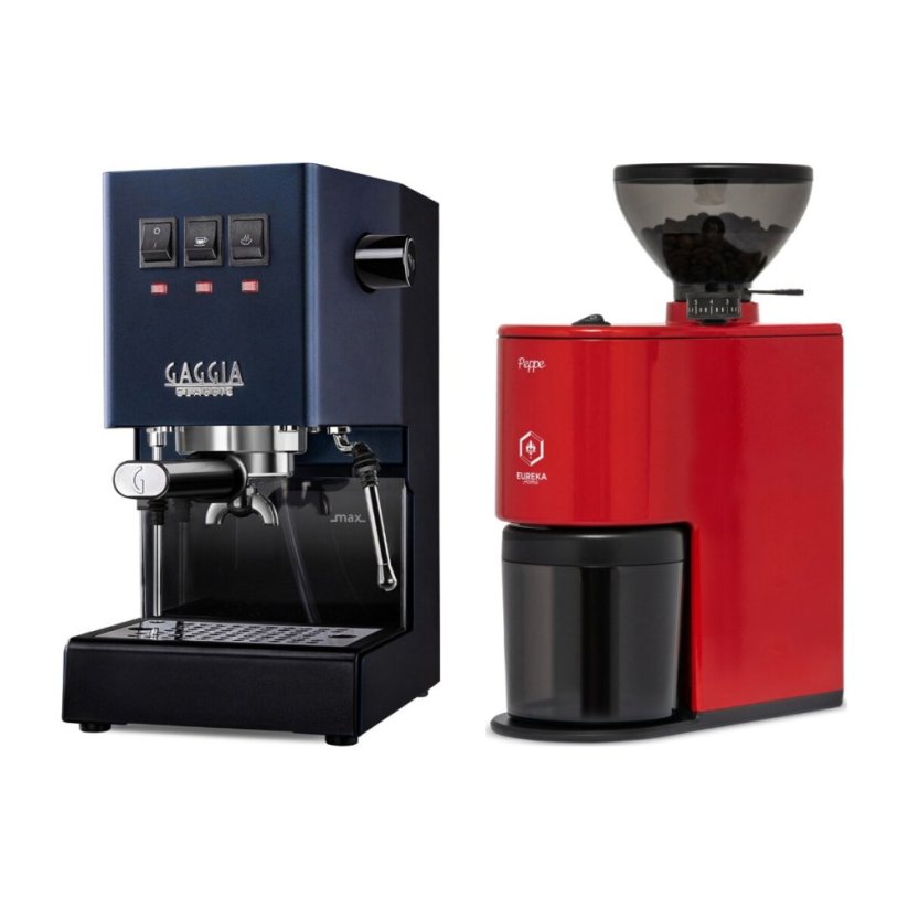 Gaggia Classic E24, modrá + Eureka Peppe, Red