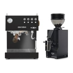 Ascaso Steel DUO PID Black + Eureka Mignon Zero 55s Black