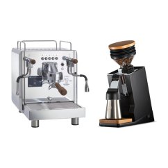 Bezzera DUO DE + Eureka Mignon Single Dose PRO, Black & Oak