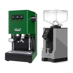 Gaggia Classic E24, zelená + Eureka Mignon Specialita, BL Grey
