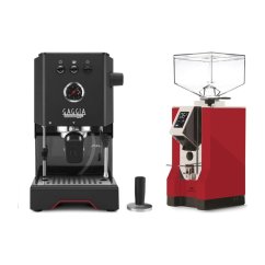 Gaggia Classic Up černá + Eureka Mignon Specialita, CR Ferrari red