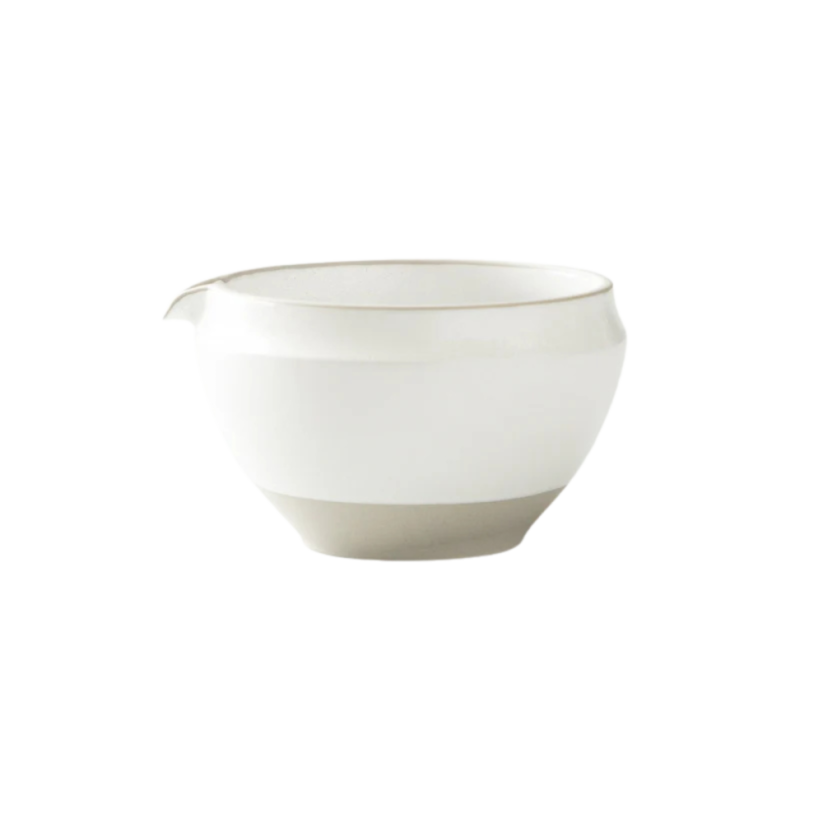 Origami Kataguchi miska na čaj bílá/béžová