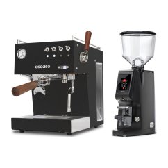 Ascaso Steel DUO PID PLUS, Black&Wood + Eureka Atom W 65, black