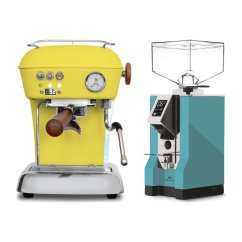 Ascaso DREAM PID Sun Yellow + Eureka Mignon Specialita, CR Tiffany blue