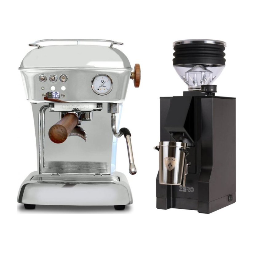 Ascaso DREAM PID leštěný hliník + Eureka Mignon Zero, BL Black