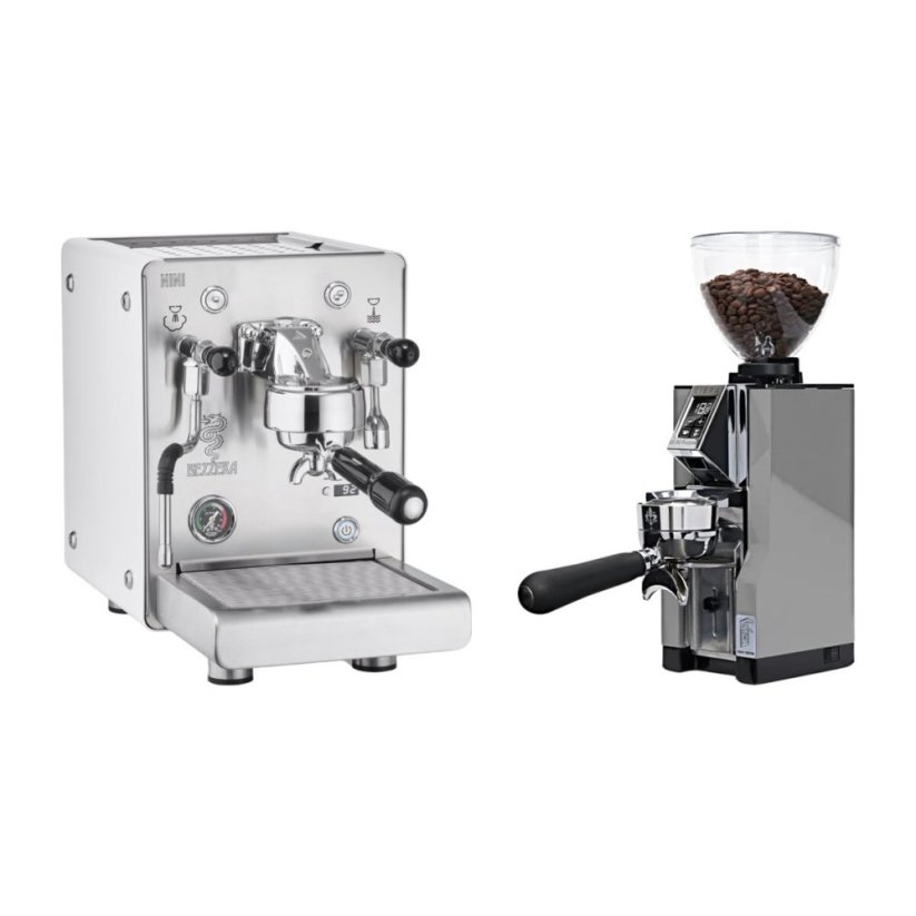 Bezzera NINI PID DE White + Eureka Mignon Libra 65 All Purpose, CR chrome