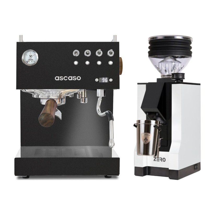 Ascaso Steel DUO PID Black + Eureka Mignon Zero, BL white