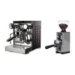 Rocket Espresso Appartamento TCA, black/copper + Eureka Mignon Libra 65 All Purpose, CR chrome