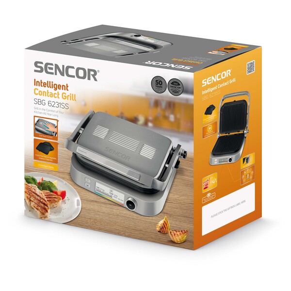 SENCOR Inteligentní kontaktní gril  SBG 6231SS
