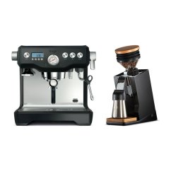Kávovar Sage BES920BTR Black + Eureka Mignon Single Dose PRO, Black & Oak