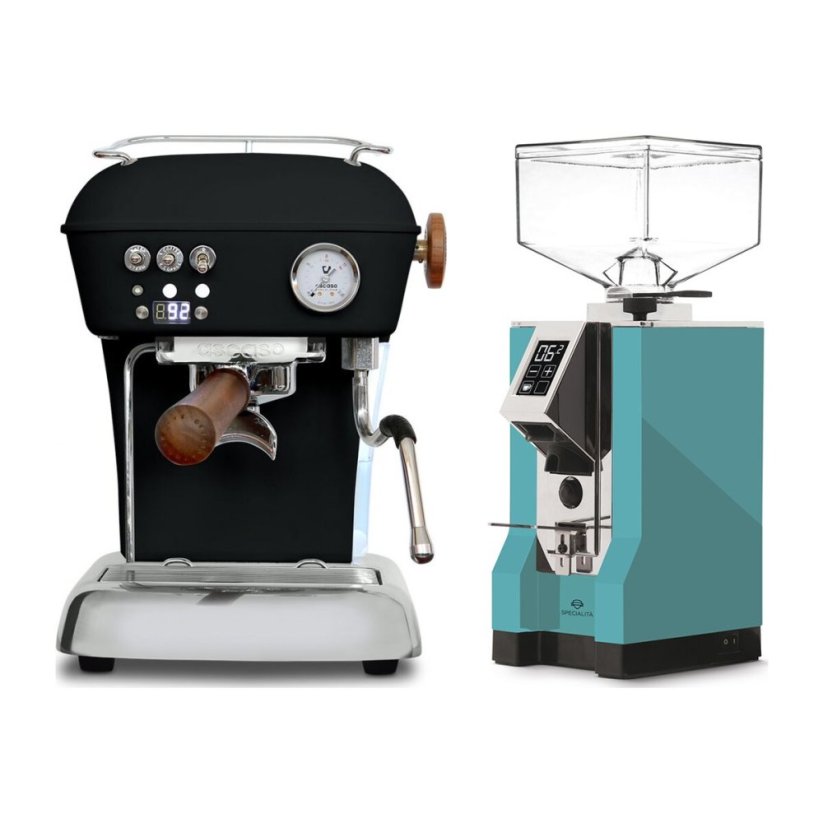 Ascaso DREAM PID Dark Black + Eureka Mignon Specialita, CR Tiffany blue