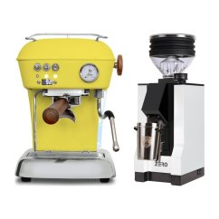 Ascaso DREAM PID Sun Yellow + Eureka Mignon Zero, BL white